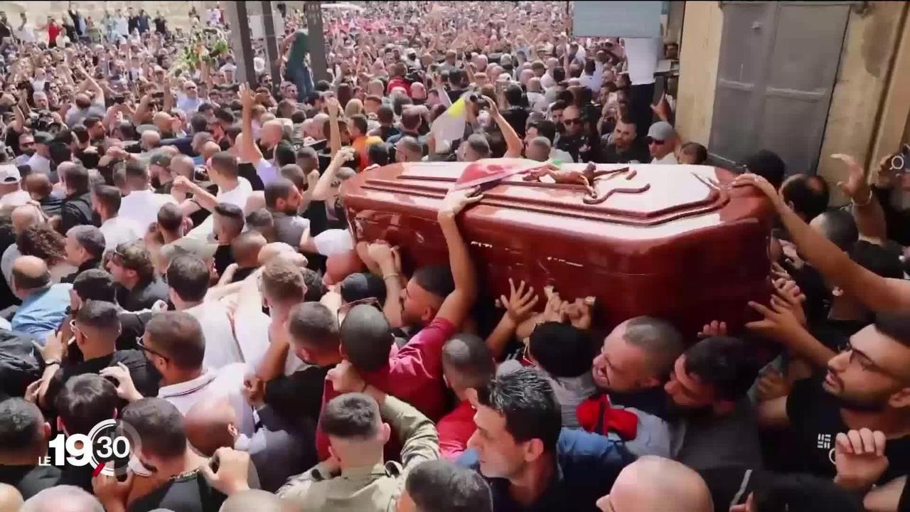 Les funérailles de la journaliste d’Al-Jazeera Shireen Abu Akleh, tuée d’une balle dans la tête en Cisjordanie, se sont déroulées dans un climat très tendu