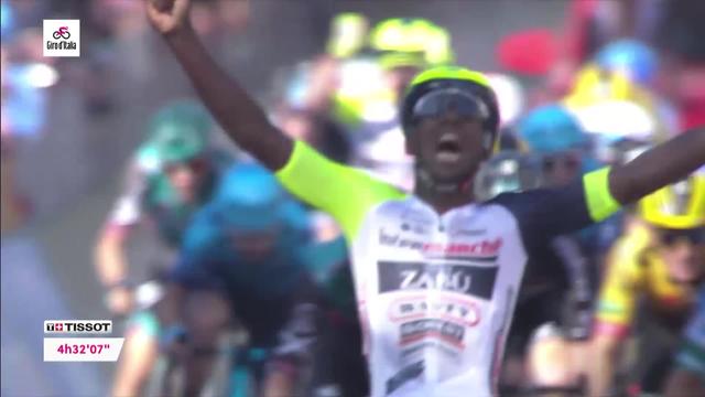 Giro, 10e étape: Pescara - Jesi: B. Girmay (ERI) vainqueur devant M. van der Poel (NED)
