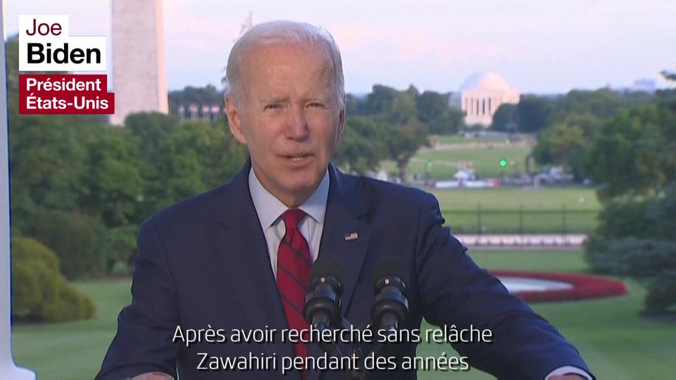 Le président Joe Biden annonce que les États-Unis ont tué le chef d'Al-Qaïda Ayman al-Zawahiri