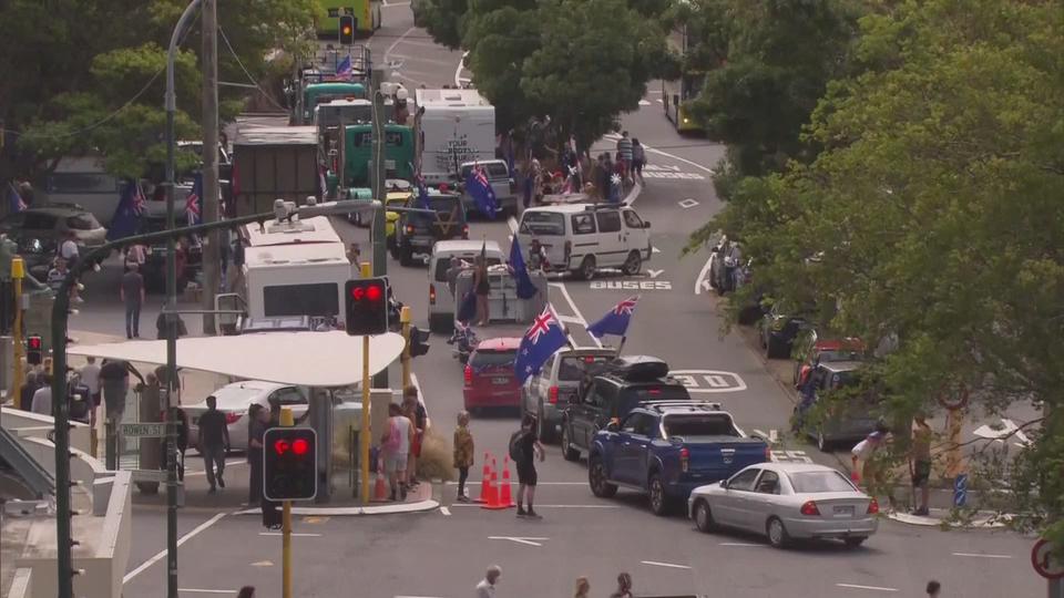 En Nouvelle-Zélande, des camions autour du Parlement pour protester contre les mesures sanitaires