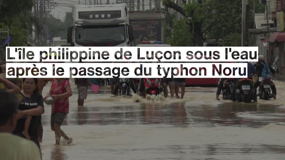 L'île philippine de Luçon sous l'eau après le passage du typhon Noru