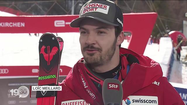 Le skieur valaisan Loïc Meillard signe son premier podium en slalom