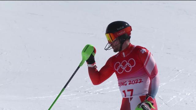 Slalom messieurs, 2e manche: Luca Aerni (SUI)