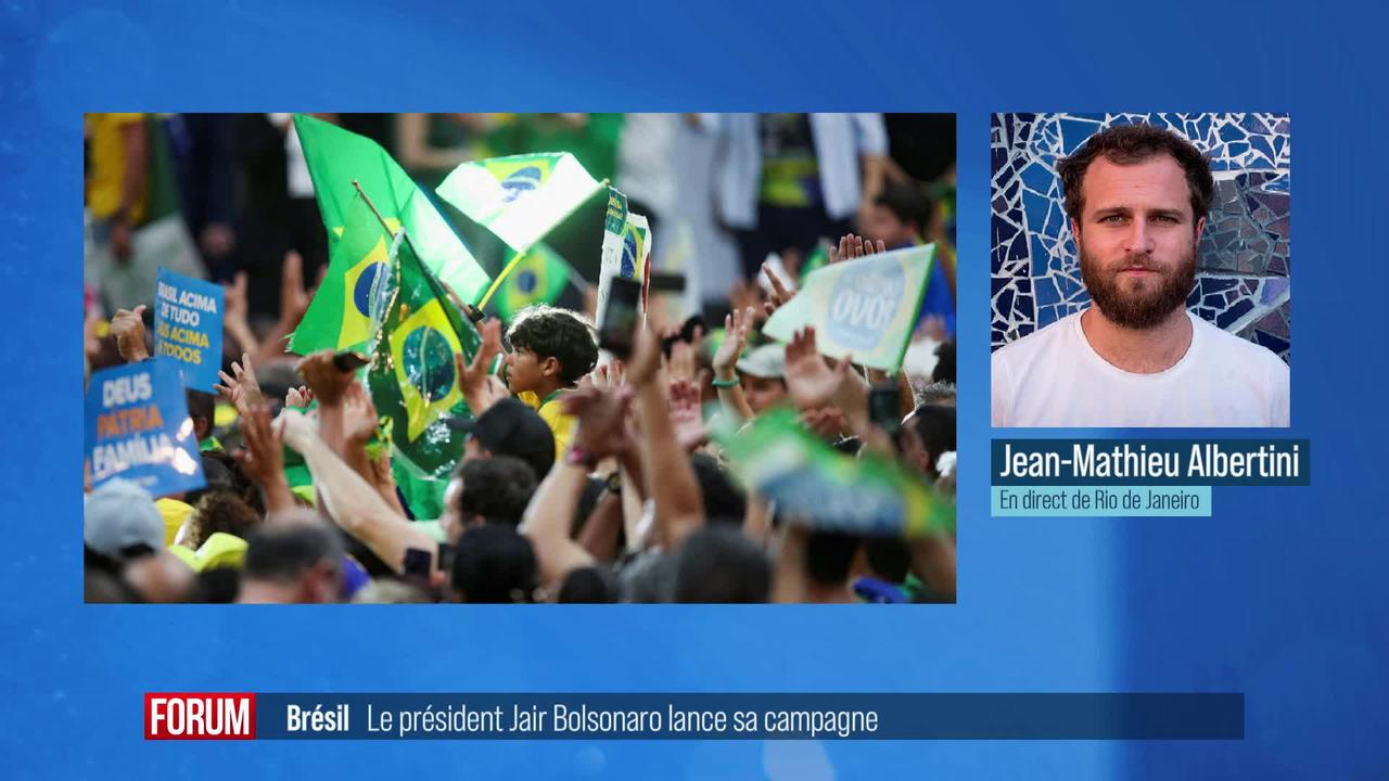 Le président sortant d’extrême droite Jair Bolsonaro lance sa campagne au Brésil