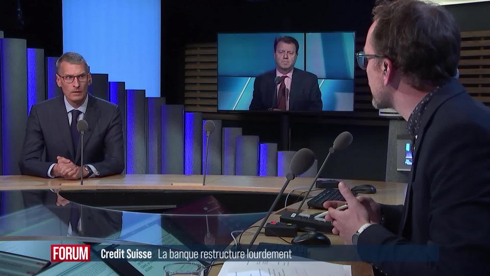 Restructuration de Credit Suisse: interview de Jérôme Schupp et Carlo Lombardini