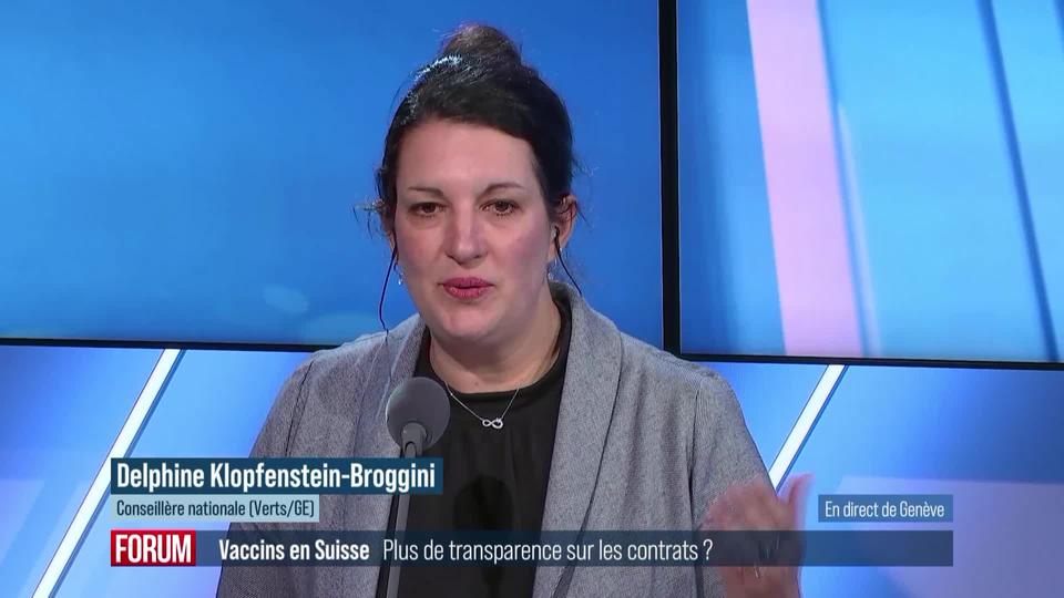 Transparence sur les contrats d'achats de vaccins: interview de Delphine Klopfenstein Broggini