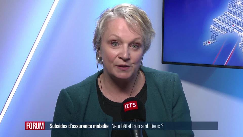 Neuchâtel augmente ses subsides pour l’assurance-maladie: interview de Florence Naters, conseillère d’État NE