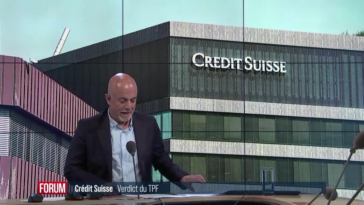 Credit Suisse condamné à payer deux millions de francs pour une affaire de blanchiment: interview de Carlo Lombardini