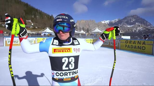 Cortina (ITA), descente dames: Noemie Kolly (SUI) manque d'expérience sur ce tracé