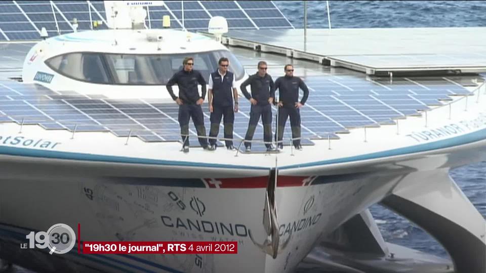 Le catamaran PlanetSolar, conçu par l'explorateur neuchâtelois Raphaël Domjan, s'est échoué sur une plage en Inde