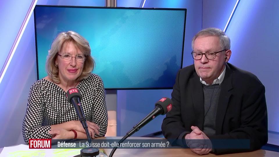 La Suisse doit-elle renforcer son armée? Débat entre Jacqueline de Quattro et Pierre-Alain Fridez