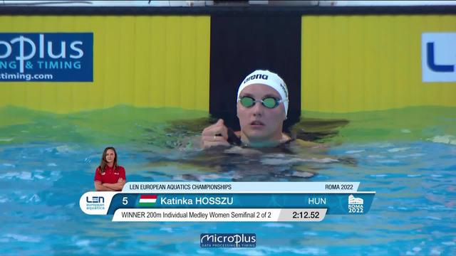 Natation, 200m 4 nages: qualification en finale d'Ugolkova (SUI)