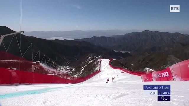 Paralympiques - ski: Thomas Pfyl 6e de la 1re manche du super-combiné