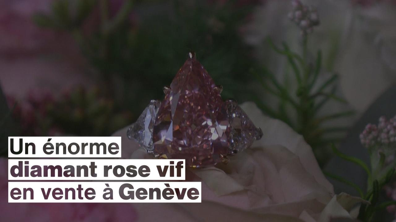 Un énorme diamant rose estimé à 34 millions de francs en vente à Genève