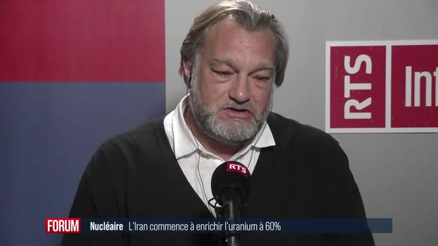 L’Iran commence à produire de l'uranium enrichi à 60%: interview de Sébastien Regnault