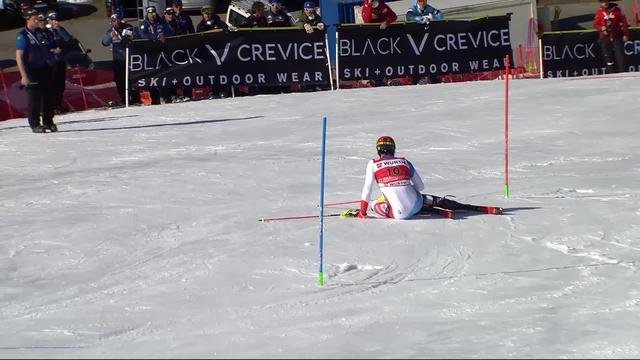 Garmisch (GER), slalom messieurs: Ramon Zenhaeusern (SUI) chute et il ne reste plus que Loic Meillard (SUI) pour une chance de podium aujourd'hui