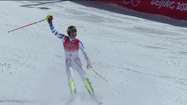 Slalom messieurs, 2e manche: l'or olympique pour le Français Clément Noël