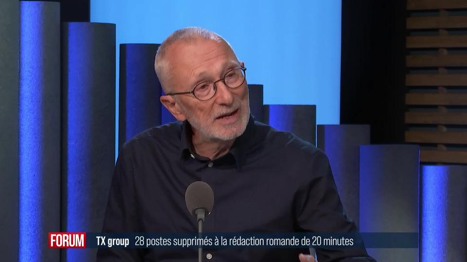 28 postes supprimés à la rédaction romande de 20 Minutes: interview de Peter Rothenbühler