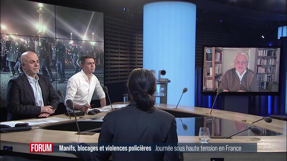 Journée sous haute tension en France avec manifs, blocages et violences policières: interview de Sébastian Roché