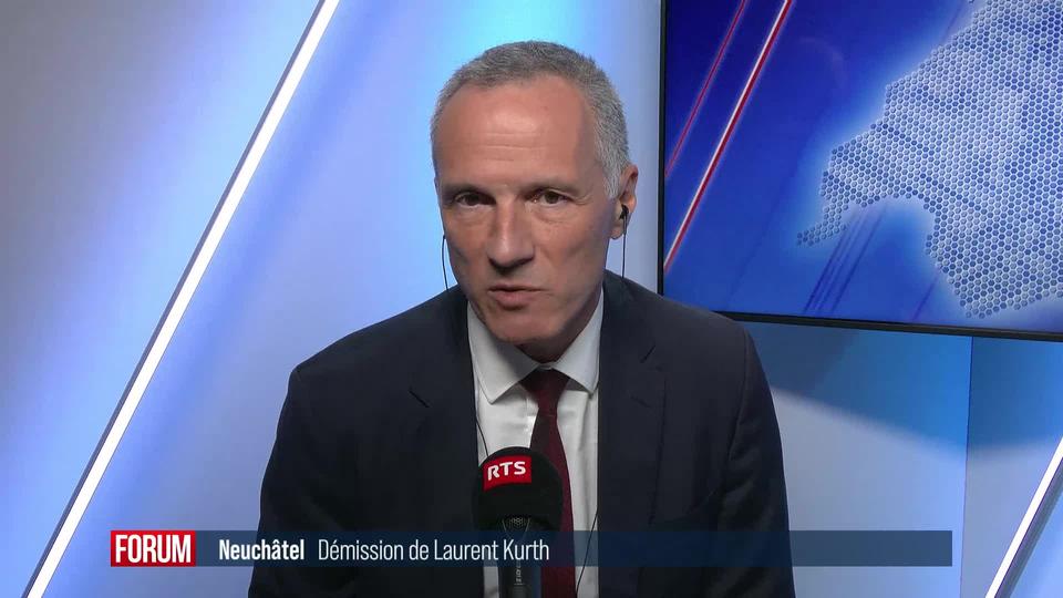 Le conseiller d'Etat neuchâtelois Laurent Kurth présente sa démission: son interview