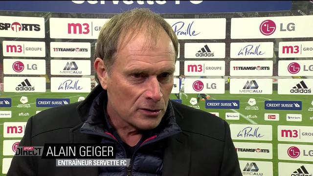 20e journée, Servette - Grasshopper (2-1): Alain Geiger revient sur la victoire Grenat