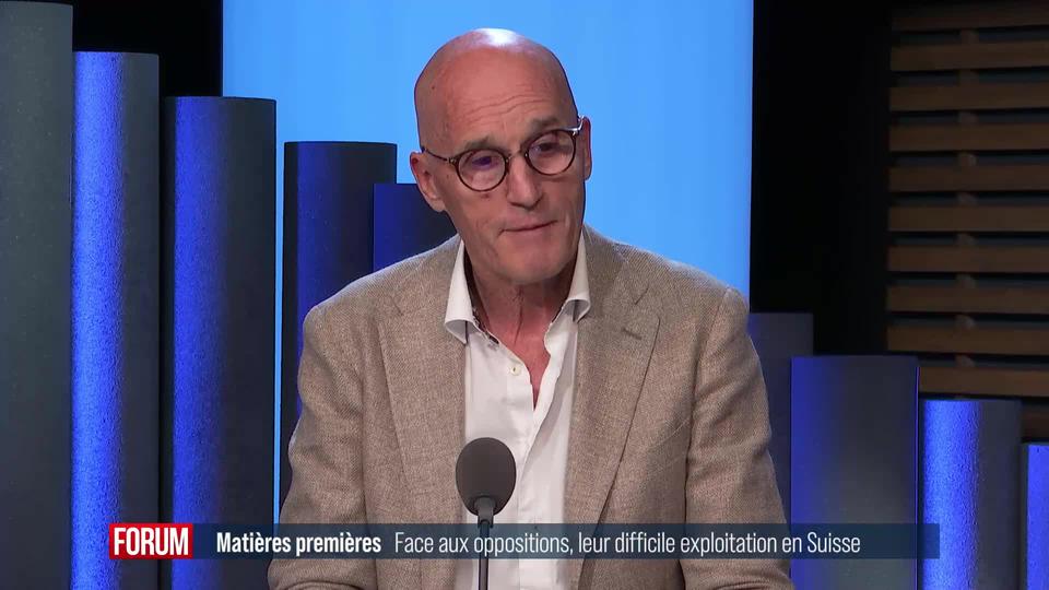 L’exploitation des matières premières en Suisse romande crée la controverse: interview de Jean Malcotti