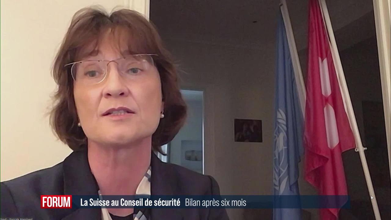 Bilan des six premiers mois de la Suisse au Conseil de sécurité de l’ONU: interview de Pascale Baeriswyl