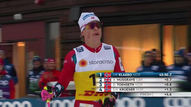 Trondheim (NOR), Skiathlon 20km messieurs: victoire de Johannes Klaebo (NOR)