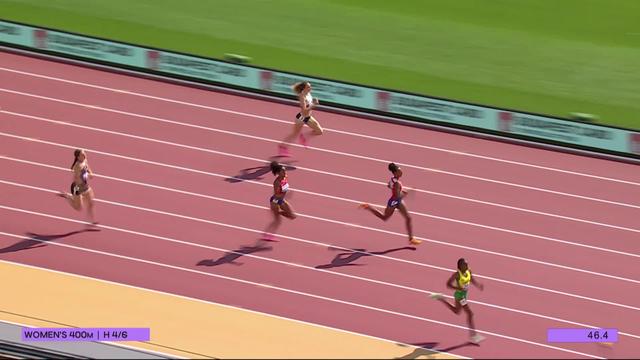 Budapest (HUN), 400m dames, qualification: Senn (SUI) termine 6e et est éliminée