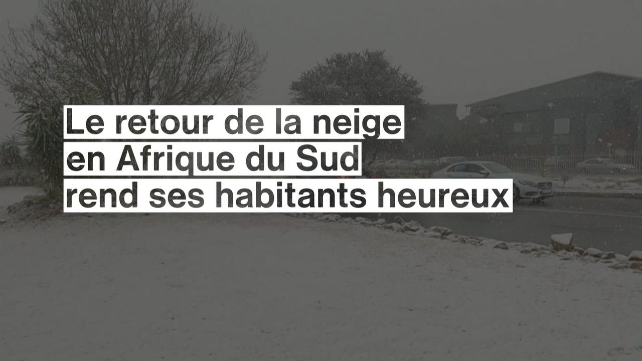 Le retour de la neige en Afrique du Sud rend ses habitants heureux