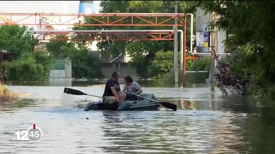 En Ukraine, les évacuations se poursuivent dans les villages inondés en aval du barrage de Kakhovka partiellement détruit