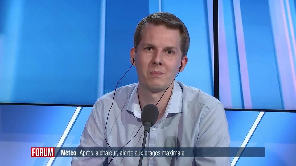 Après la chaleur, alerte aux orages maximale en Suisse Romande: interview de Mikhaël Schwander