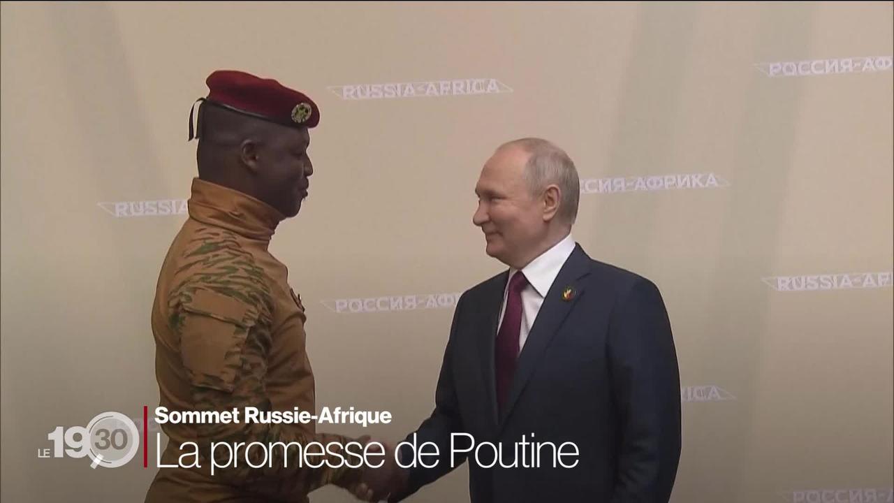 Au sommet Russie-Afrique, Vladimir Poutine promet des céréales gratuites à 6 pays africains