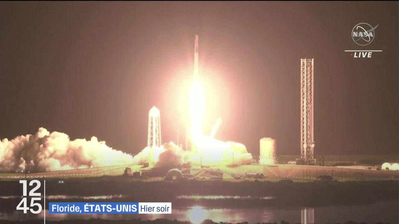 La Nasa et Space X ont réussi ce matin le lancement d'une mission vers l'ISS avec 4 astronautes