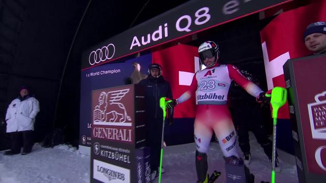 Kitzbuehel (AUT), slalom messieurs, 1re manche: Luca Aerni (SUI)