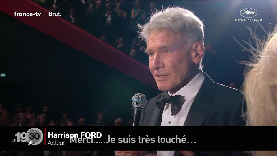 Harrison Ford reçoit une palme d'or d'honneur à Cannes et présente son dernier Indiana Jones