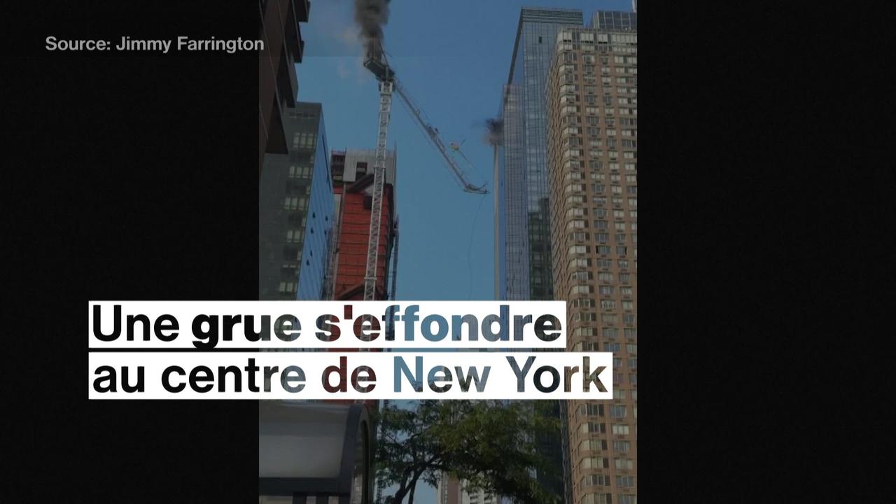 Une grue de chantier s'effondre au centre de New York