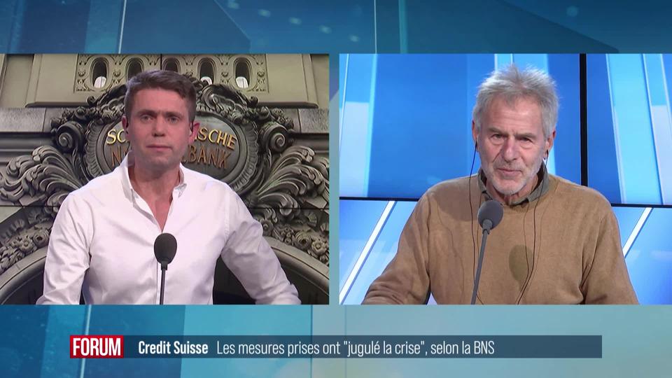 Les mesures prises ont permis de "juguler la crise" de Credit Suisse, selon la BNS: interview de Charles Wyplosz