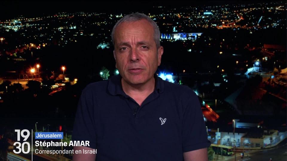 Stéphane Amar, correspondant de la RTS en Israël, fait le point sur la situation du conflit israélo-palestinien en direct de Jérusalem