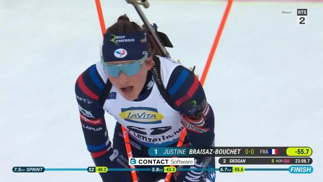Lenzerheide (SUI), Sprint 7,5km dames: Justine Braisaz-Bouchet (FRA) s'impose facilement