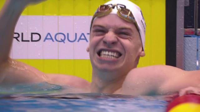 Mondiaux, 400m 4 nages, finale messieurs: Léon Marchand (FRA) inscrit un nouveau record du monde et décroche l'or