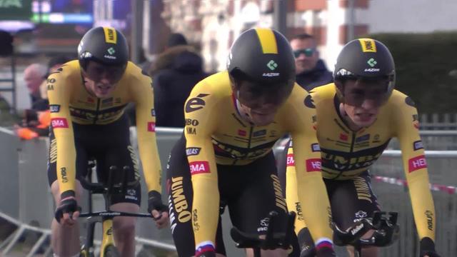 Paris-Nice, étape 3, Dampierre-en-Burly – Dampierre-en-Burly: l'équipe Jumbo Visma (NED) remporte l'étape, Magnus Cort Nielsen (DAN) nouveau maillot jaune