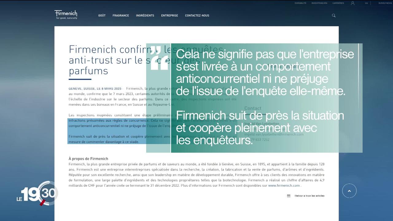 La Commission de la concurrence soupçonne plusieurs producteurs de parfums dont Firmenich et Givaudan d’entente sur les prix