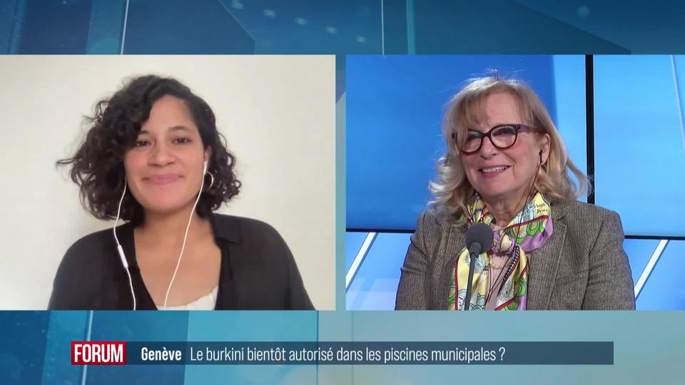 Le burkini bientôt autorisé dans les piscines municipales genevoises? Débat entre Michèle Roullet et Meriam Mastour