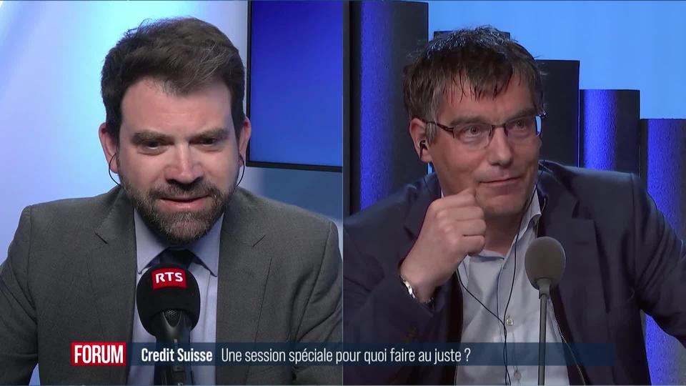 Le Conseil national refuse les garanties en faveur de Credit Suisse: débat entre Roger Nordmann et Damien Cottier