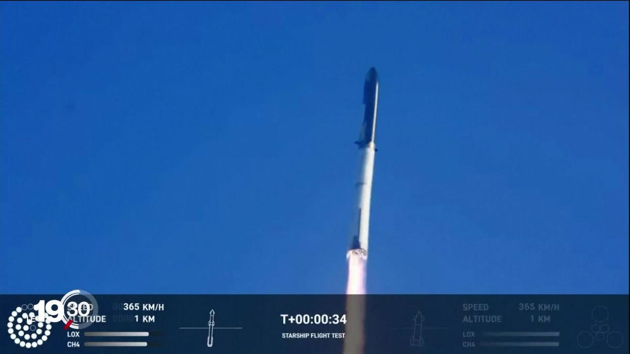 Starship a réussi son décollage cet après-midi depuis le Texas, mais la plus grande fusée du monde a ensuite explosé en plein vol