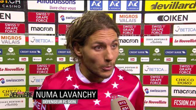 Football, Super League: Sion - St-Gall (0-4), interview de Numa Lavanchy