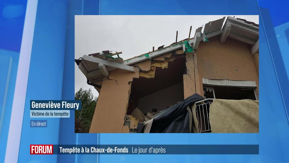 Tempête à la Chaux-de-Fonds: témoignage d’une habitante qui a perdu son logement