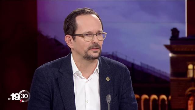 Balthasar Glättli, président des Vert-e-s suisses, explique les objectifs du parti à l'orée des élections fédérales cet automne