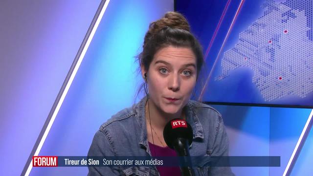 Le tireur de Sion a transmis une lettre aux médias contenant sa version des faits